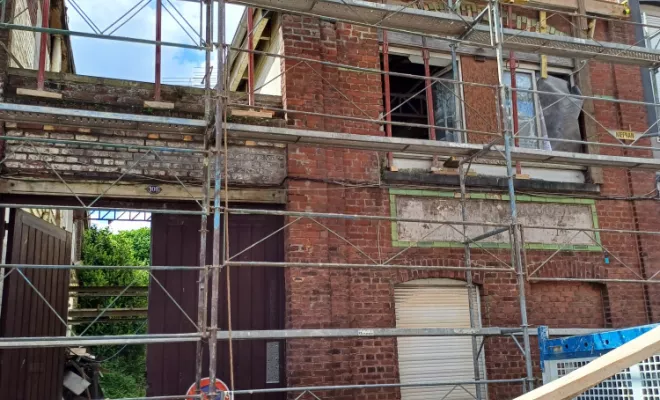 Réalisation de chaînage  béton pour réception de charpente à Tourcoing, Villeneuve-d'Ascq, PILIA