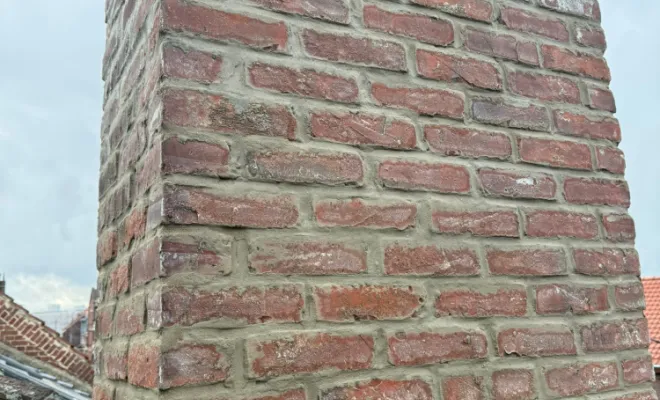 Rejointoiement à Saint-André-lez-Lille Façade arrière, pignon et cheminées, Villeneuve-d'Ascq, PILIA