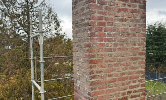 Rejointoiement à Saint-André-lez-Lille Façade arrière, pignon et cheminées, Villeneuve-d'Ascq, PILIA